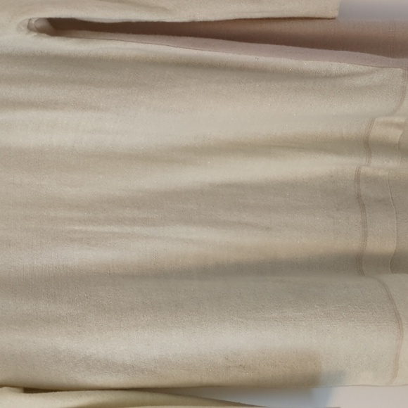 Chico's Mixed Media Wool Mix Open Boho Minimal Cardigan Dramatic Portrait collar - Picture 8 of 9